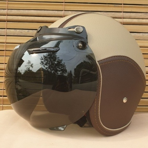 [Populer] Helm Bogo Kulit Classic Sni Dewasa Pria Dan Wanita Helmet Boggo Retro Klasik Leather