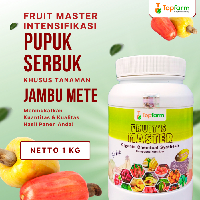Pupuk Serbuk Topfarm / Pupuk Pohon Jambu Mete / Pupuk Pelebat Buah Jambu Mete / Pupuk Pembesar Buah 