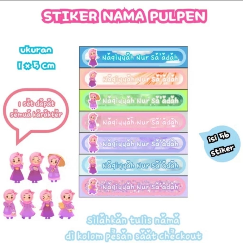 

Sticker Nama Pulpen Sticker Nama Pulpen Sticker Pulpen Pensil Sticker Pulpen Pensil Sticker Pulpen Sticker Pensil - Isi 56 pcs