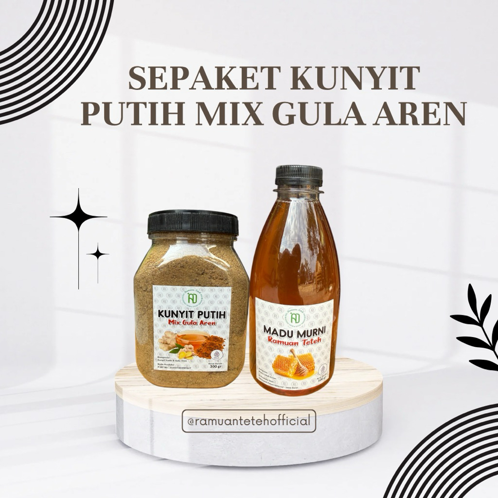 

Sepaket Kunyit Putih Mix Gula Aren dan Madu Murni 500ml Ramuan Teteh