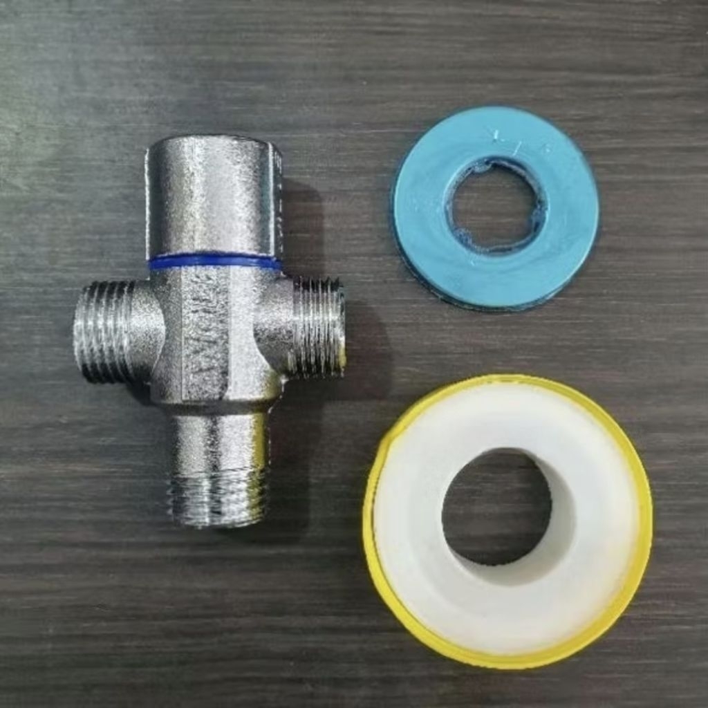 KRAN SHOWER CABANG T TEE/ STOP KRANKERAN SHOWER WASTAFEL BAK CUCI PIRING KITCHEN