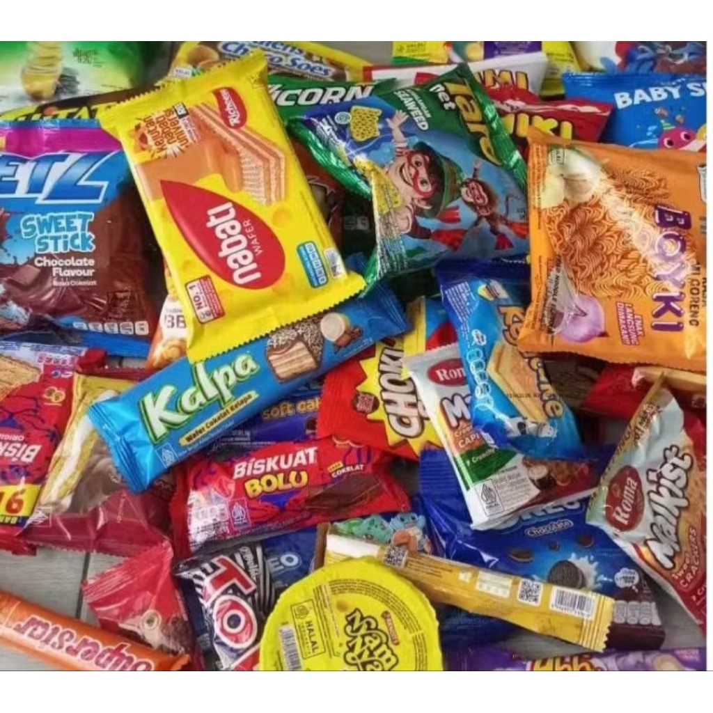 PAKET SNACK MURAH 10.000an/aneka Snack murah paket termurah jajan 1 paket
campur mix banyak varian/S