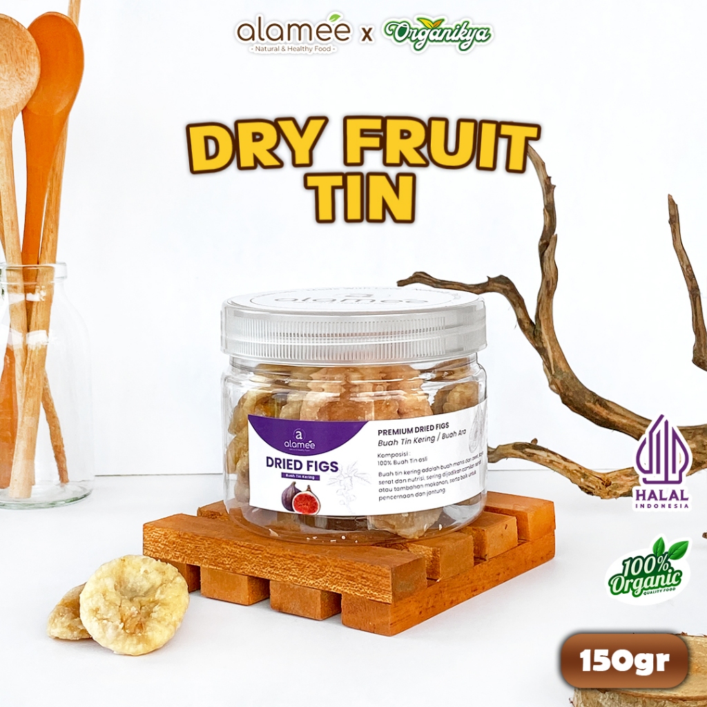 

ALAMEE Buah Tin Kering Cemilan Buah Sehat Dried Figs Buah Ara Kering Rendah Kalori 15gr organikya
