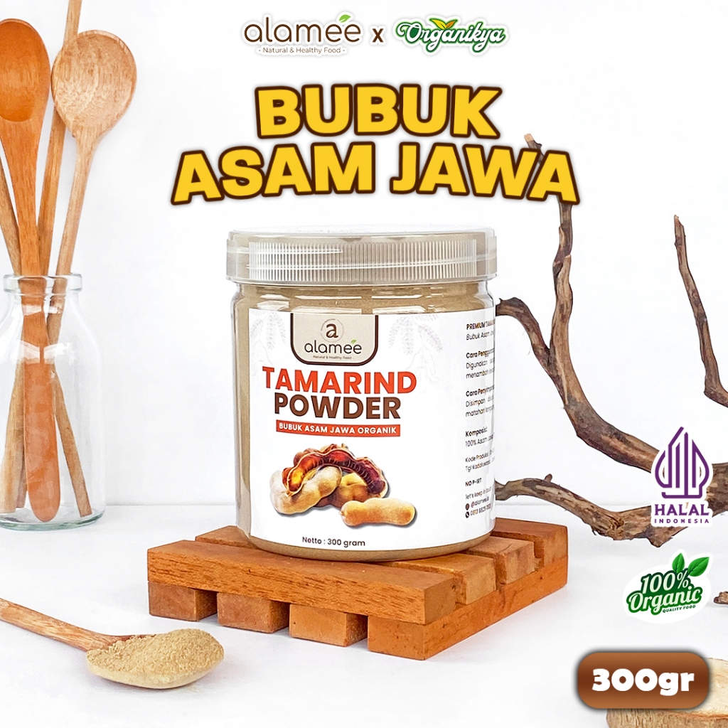 

ALAMEE Bubuk Asam Jawa Tamarind Seasoning Poweder Murni Tanpa Campuran Bumbu Dapur 300gr organikya