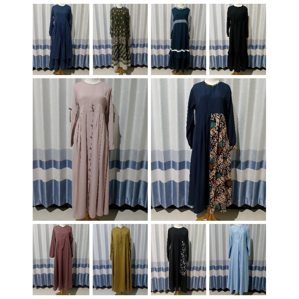 Preloved gamis alwa, gerai saffa, emma queen, greenism, nibra's, yasmeera, zanuba dll