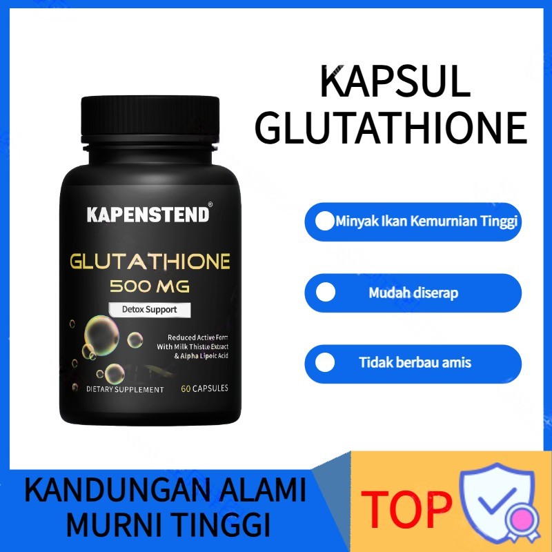 Super Glutathione  Astaxanthin Mendukung anti-penuaan dan memutihkan tubuh  60 kapsul Glutathione Co
