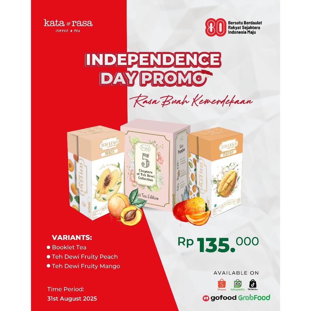 

[ PAKET BUNDLING ] Teh Fruity Mango, Peach dan Booklet Tea by Kata Rasa | Mango | Peach | Booklet Tea | Teh Celup