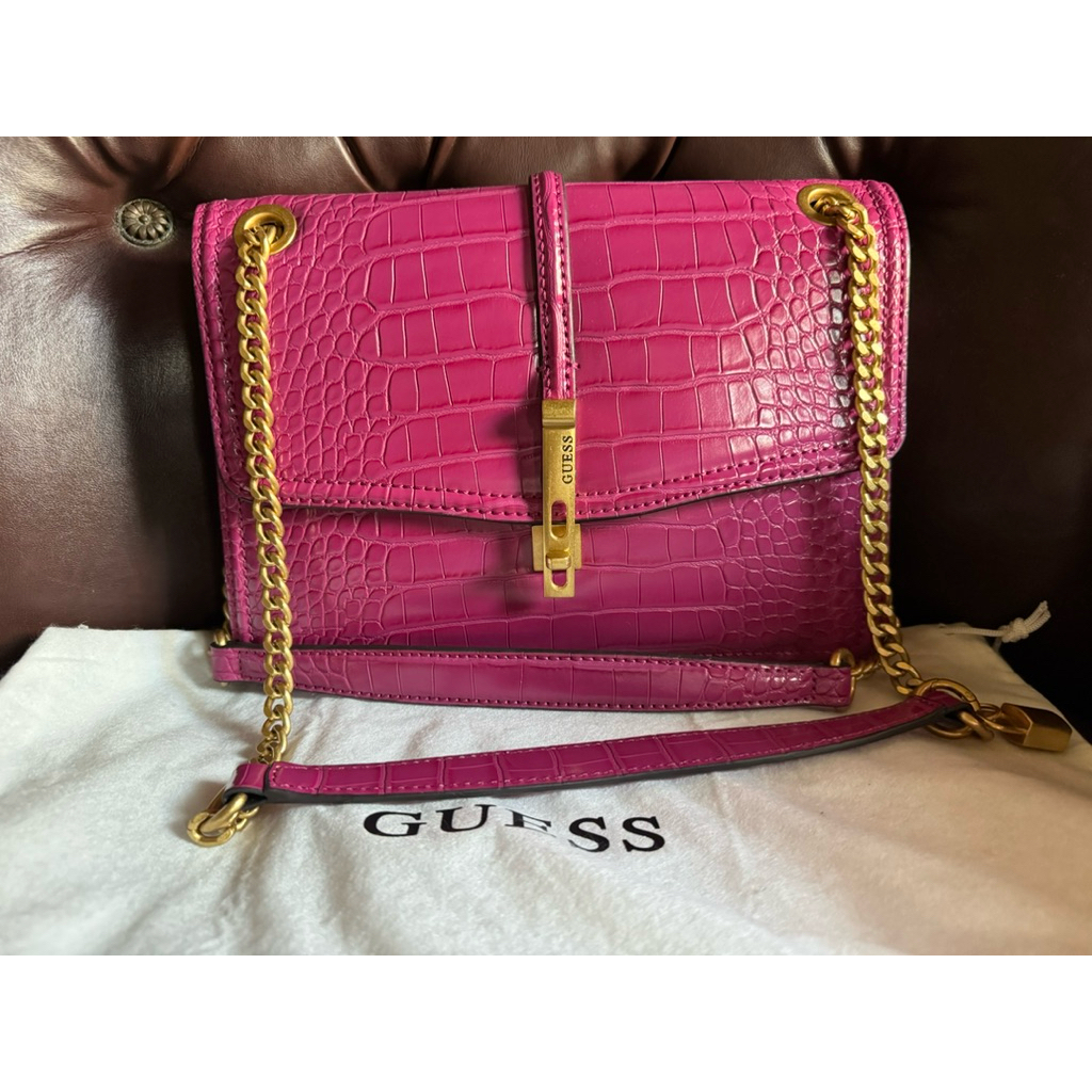 PL Tas Guess Fuschia Original