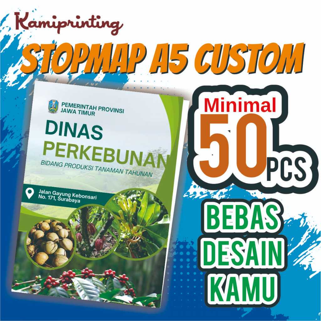 CETAK STOPMAP  CUSTOM A5 / MAP KERTAS FOLDER ORGANIZER A5 KECIL INSTANSI / SEKOLAH / KANTOR CUSTOM