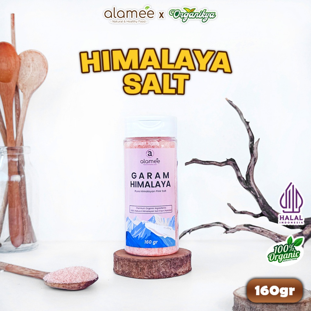 

ALAMEE Garam Himalaya Original Himalayan Salt Sea Ukuran 160g Pink Pakistan Masakan Bumbu Makanan