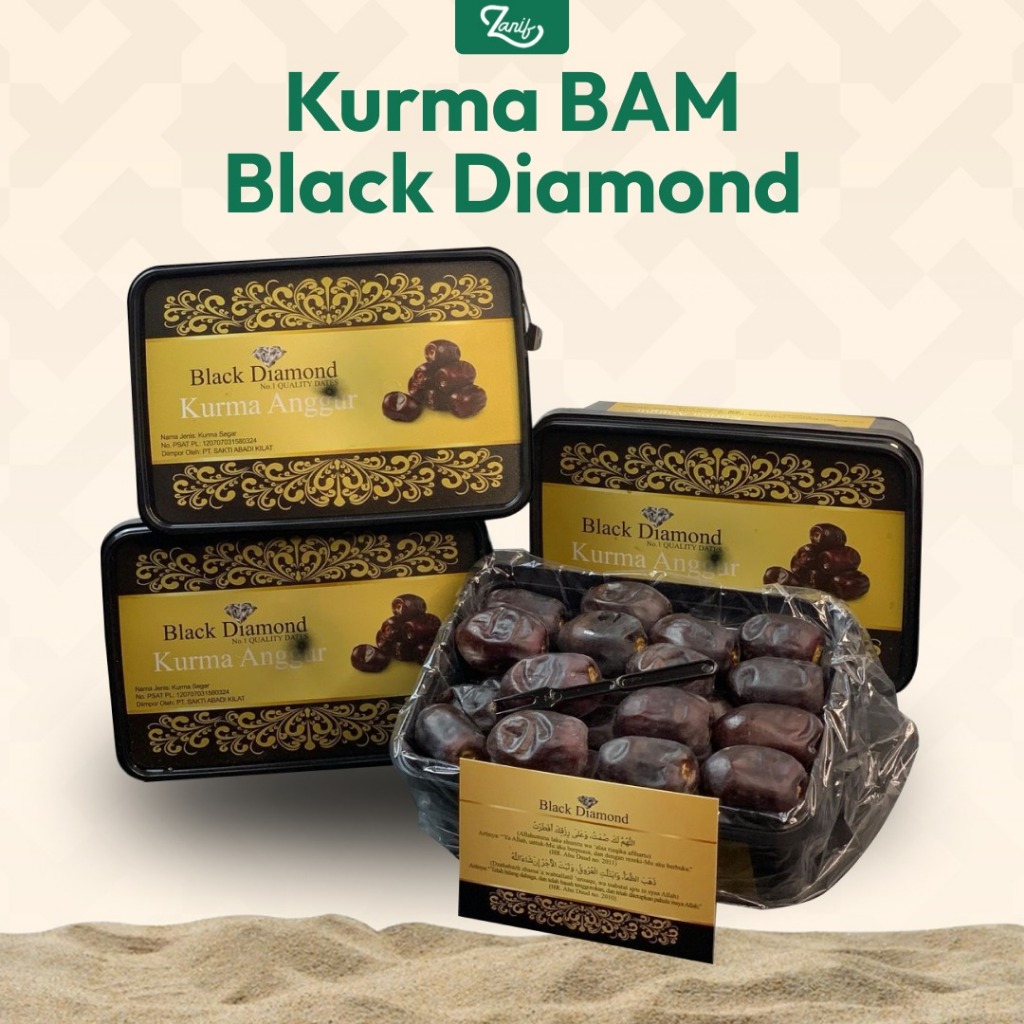 

Zanif Store - Kurma BAM Black Diamond | Kurma Anggur Premium Berkualitas - Kurma550 gr