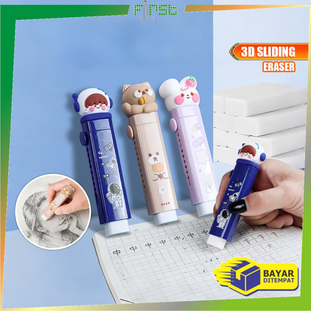 

FH-A78 Penghapus Pensil Mekanik Free 2PCS Refill Penghapus Karakter Kartun 3D Sliding Eraser / Mechanical Eraser Perlengkapan Sekolah Anak / Penghapus Pensil Anak Import