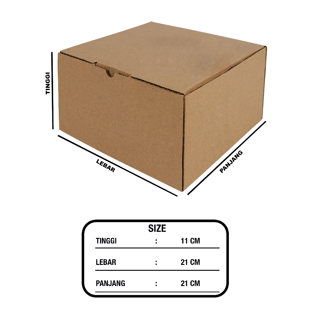 Troy Company Brown Box Packaging Hat - Box Packing Topi BOX 3247