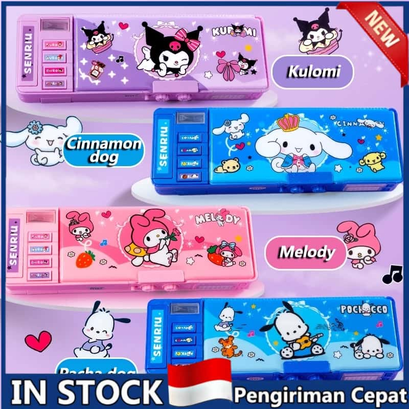 

(In Stock) KOTAK PENSIL/Bahan Tahan Air Kuromi Tempat Pensil Password /Multifungsi Lapis Ganda Berkapasitas Besar Lucu- Termasuk