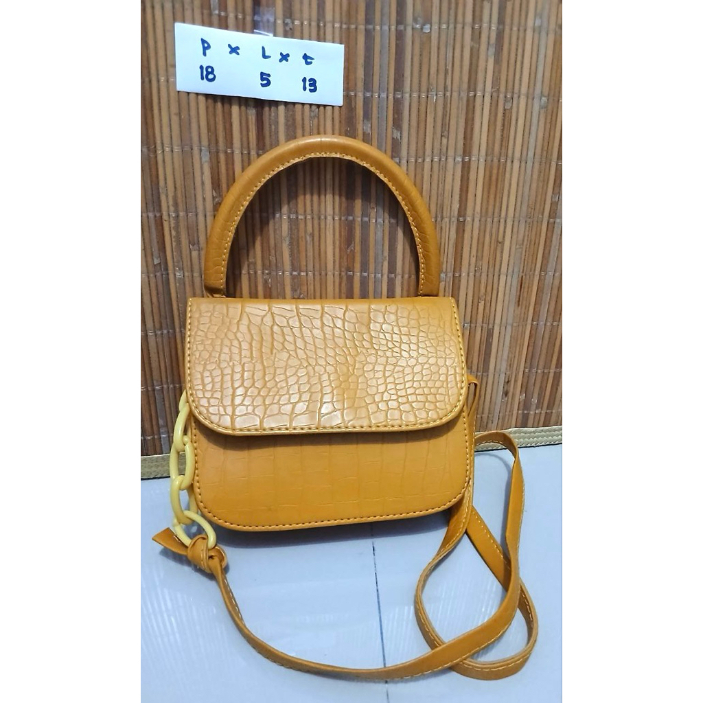 preloved tas slingbag / handbag warna kuning