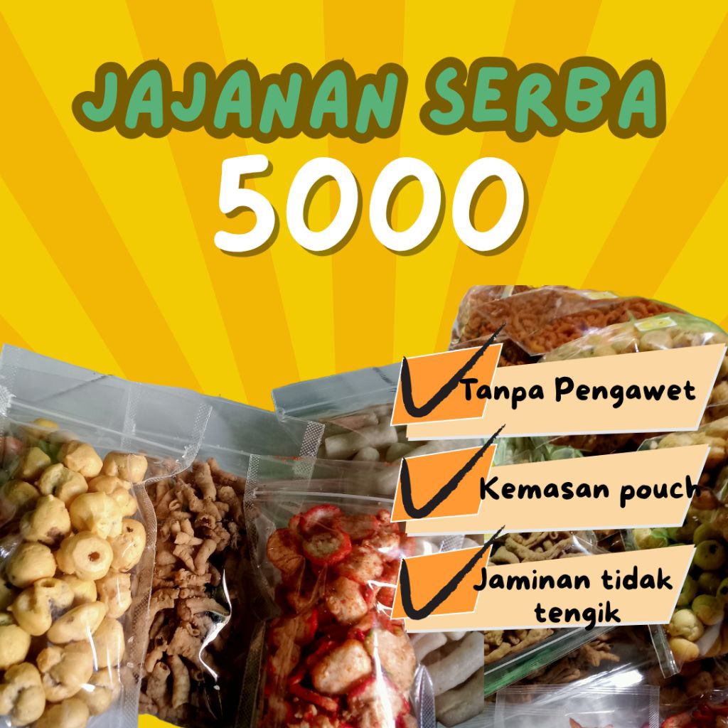 

Aneka camilan serba 5000 Jajanan Enak Kue Kering Kue Lebaran Enak Gurih Nagih