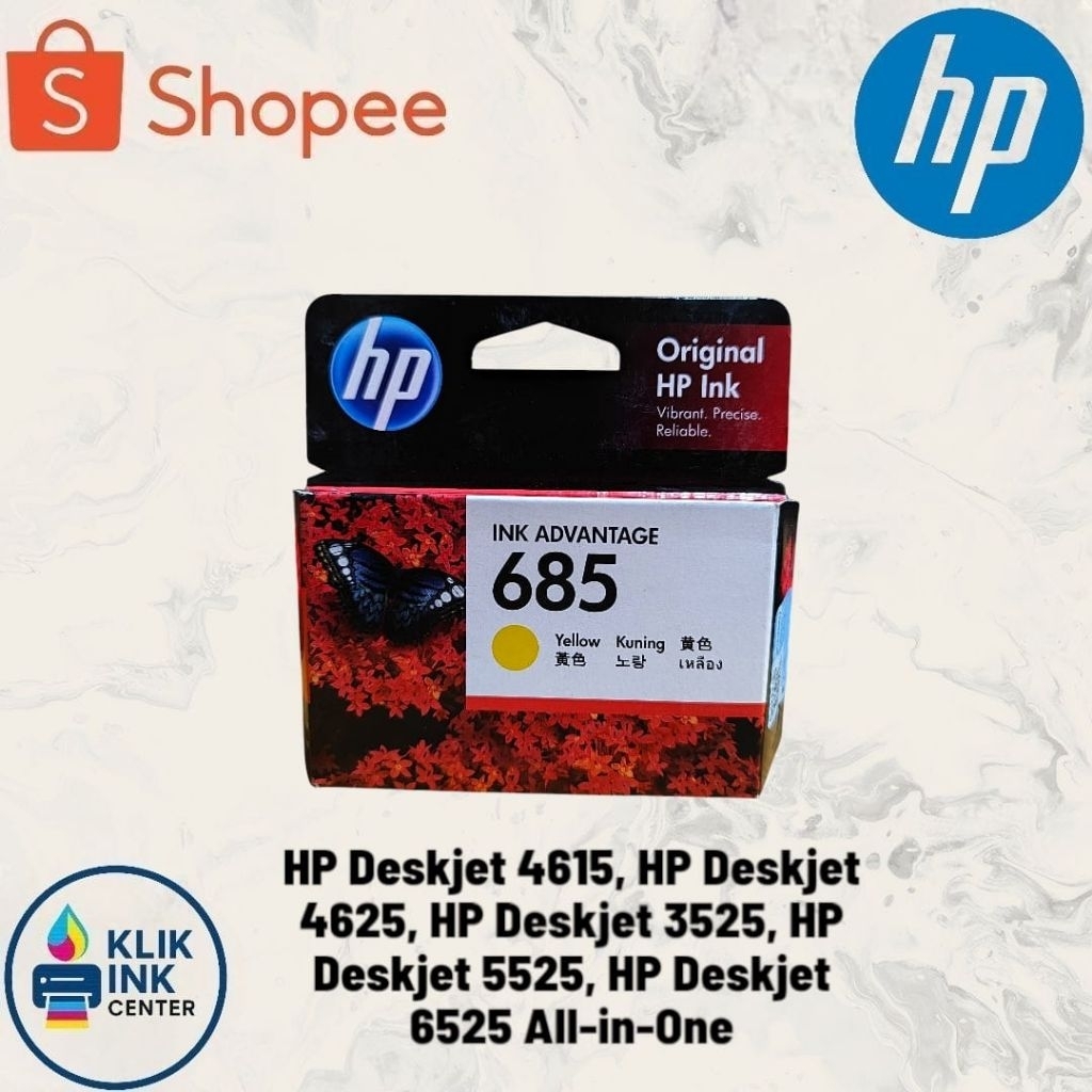 Tinta Hp 685 / Tinta Cartridge Hp 685 Yellow Original