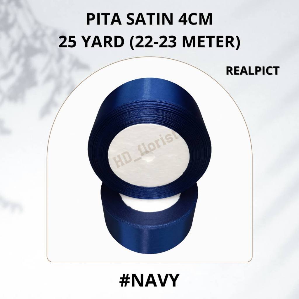 

Pita Satin NAVY 4CM 1,5inch 25Yard (22-23meter)