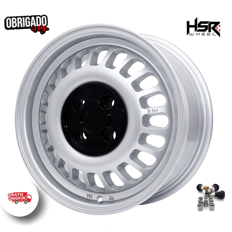 Velg Mobi Type Rally R14 Untuk Karium, Datsun Go, Agya, Brio, Wuling Airev R14 HSR BSI