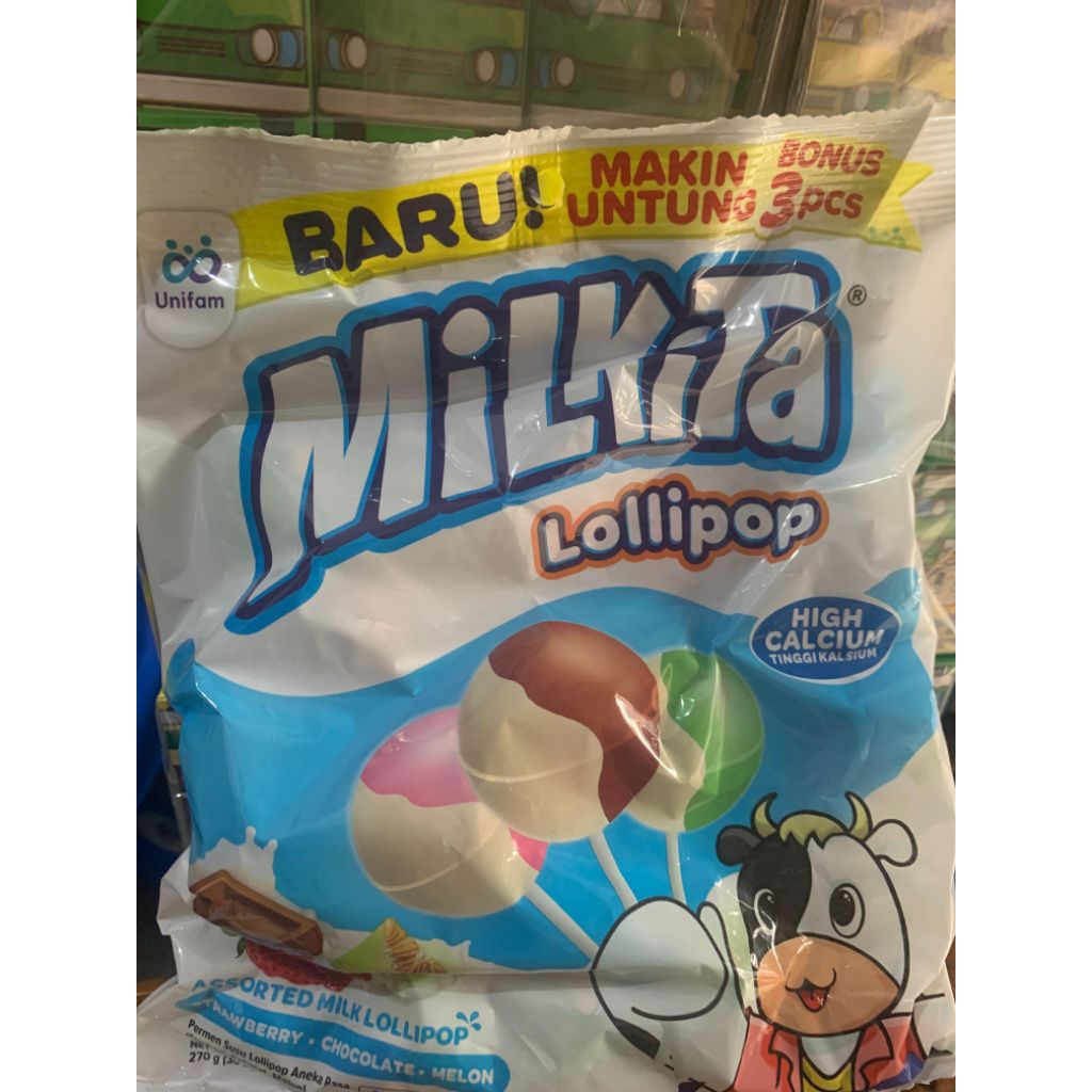 

PERMEN MILKITA | MILKITA LOLLIPOP | PERMEN SUSU LOLLIPOP ANEKA RASA (STROBERI, COKELAT, MELON)