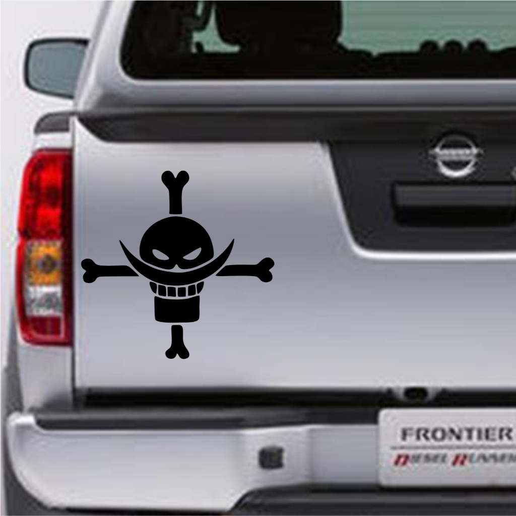 CUTTING STICKER MOBIL ONE PIECE SHIROHIGE STIKER BAGASI MOBIL ONE PIECE BERKUALITAS