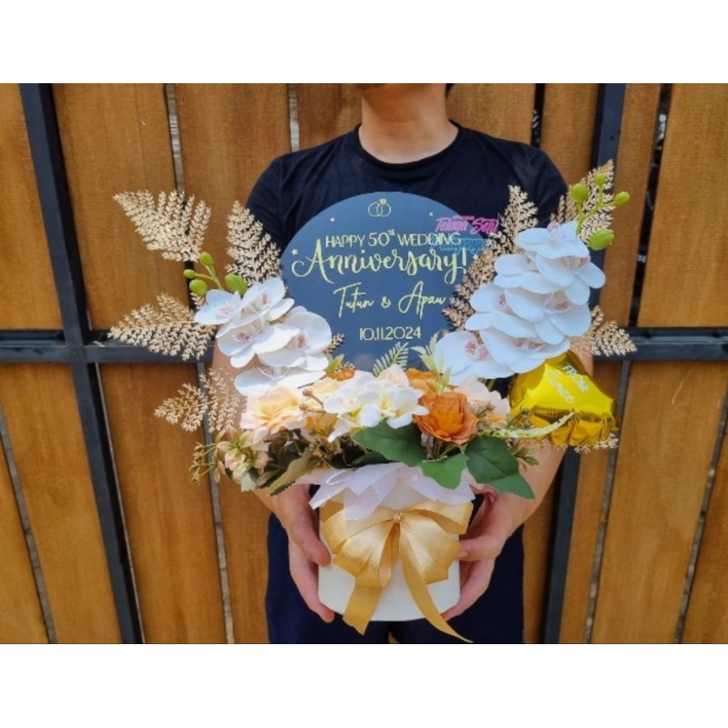 Buket bunga akrilik custom