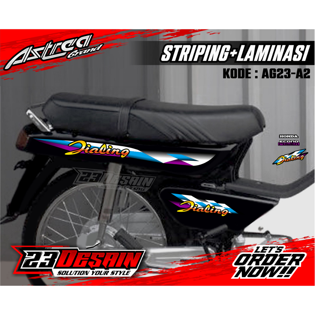 Striping Astrea Grand Stiker jialing Biru A2 Striping Grand Striping Jialing Grand Jialing
