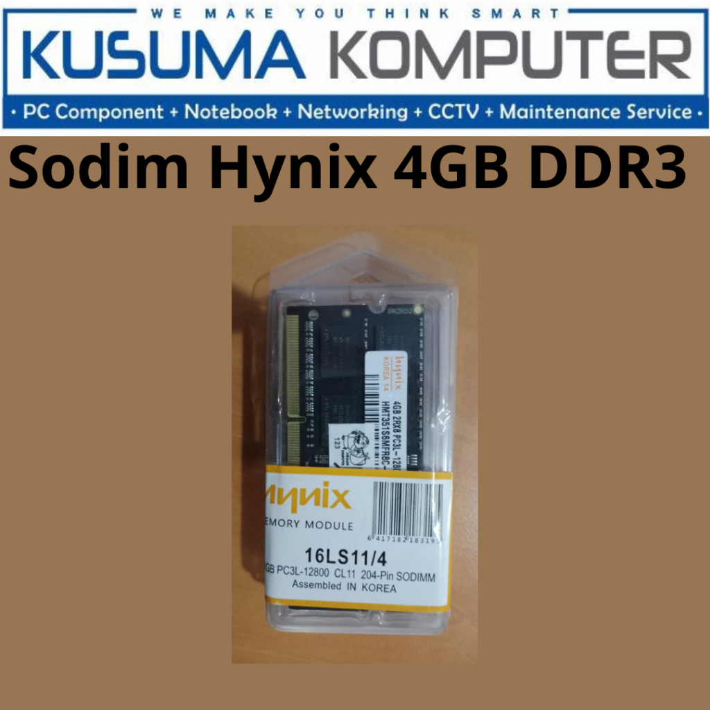 RAM Laptop Sodim Hynix 4GB atau 8GB Single DDR3
