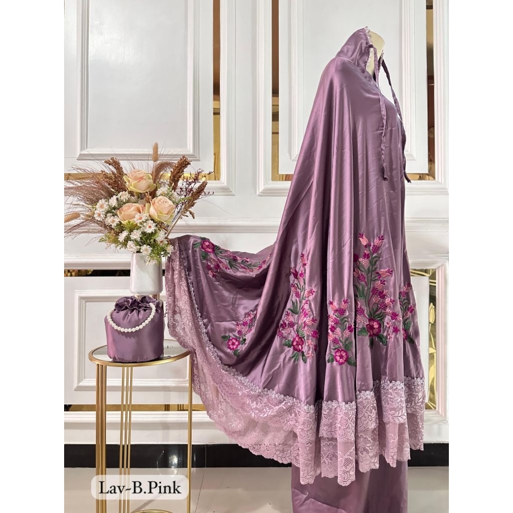 Mukena Lavina Sutra Armany Bordir Premium