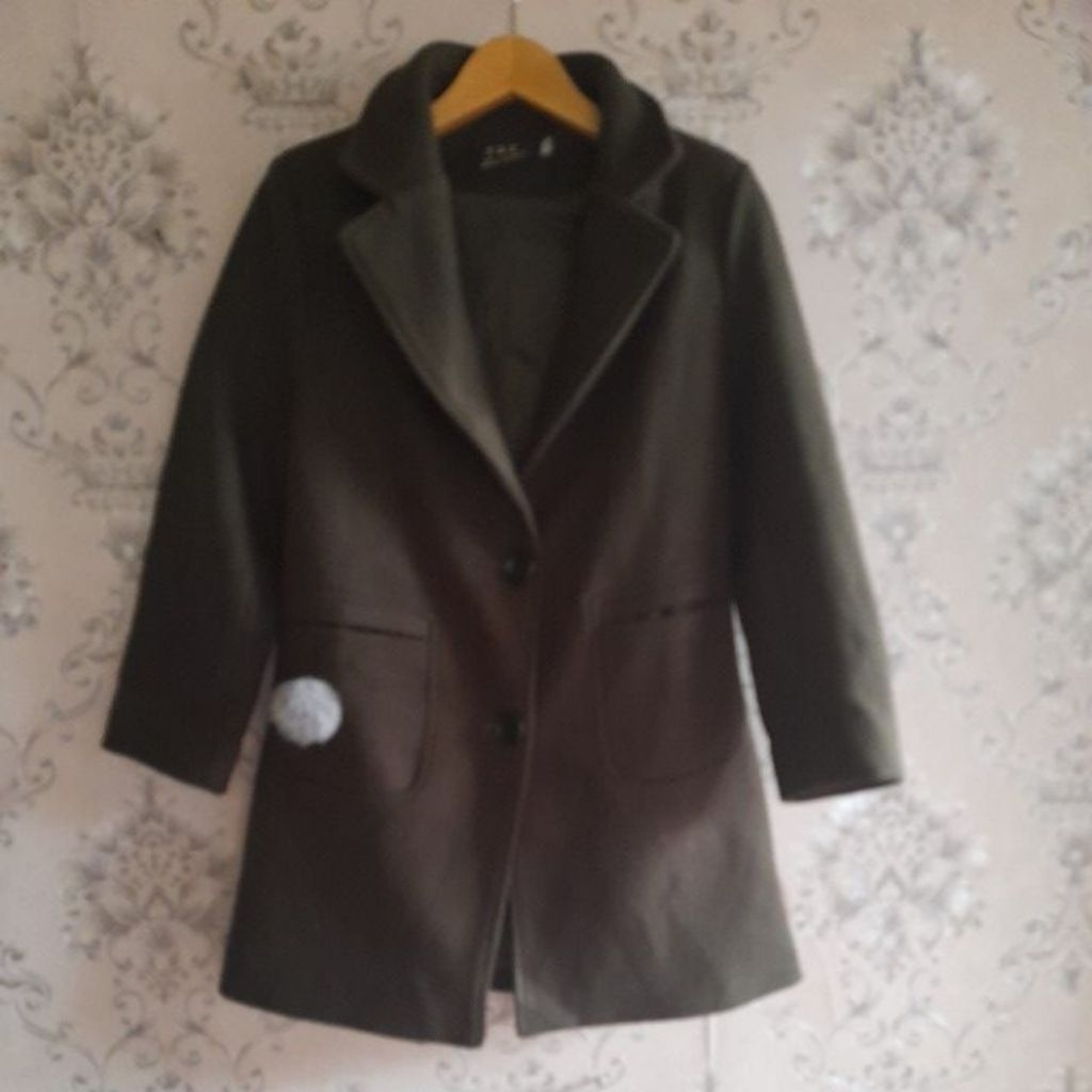 Coat wool wanita import Coat winter spring autumn Coat wool hijau Army Coat wanita premium
