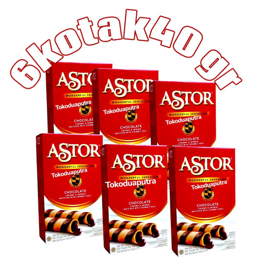 

Astor coklat wafer stick 40 gr X 6 box / Astor Double Coklat 40 gr X 6 box