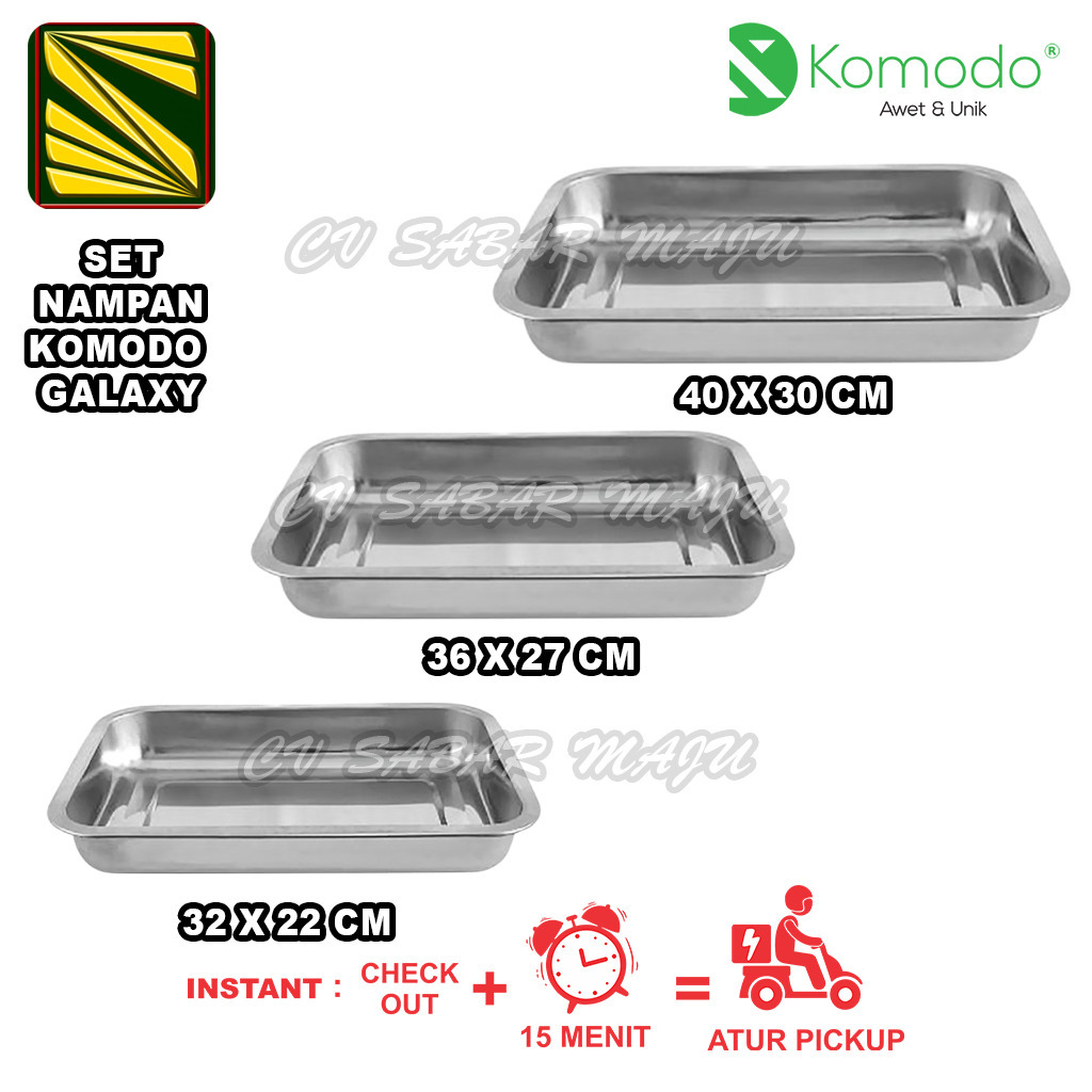 Komodo Nampan Stainless Steel / Nampan Serbaguna Tebal