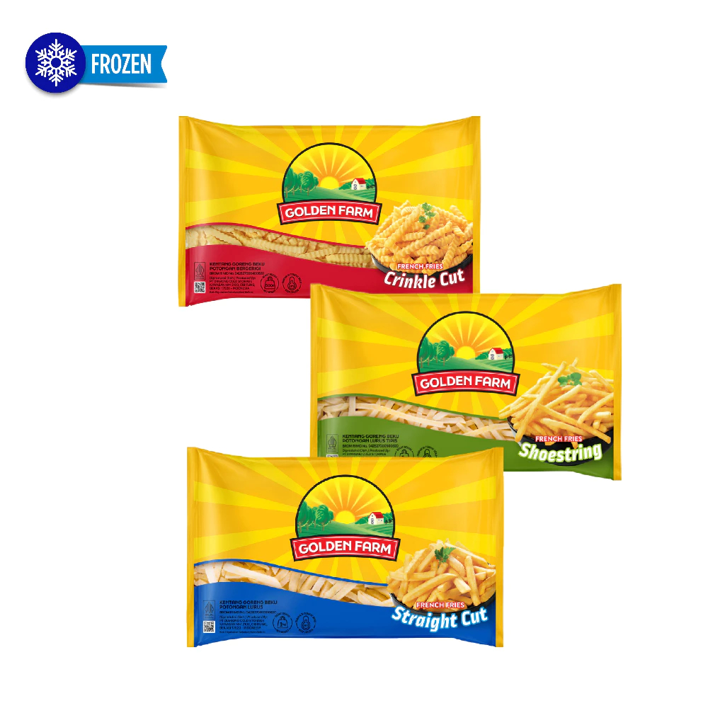 

FRENCH FRIES STRAIGHT CUT,CRINKLE CUT DAN SHOESTRING 500 GRAM