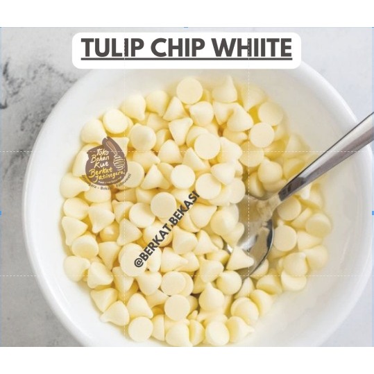 

TULIP CHIP WHITE 250 GR REPACK / CHOCO CHIP WHITE / CHIP KEMASAN REPACK
