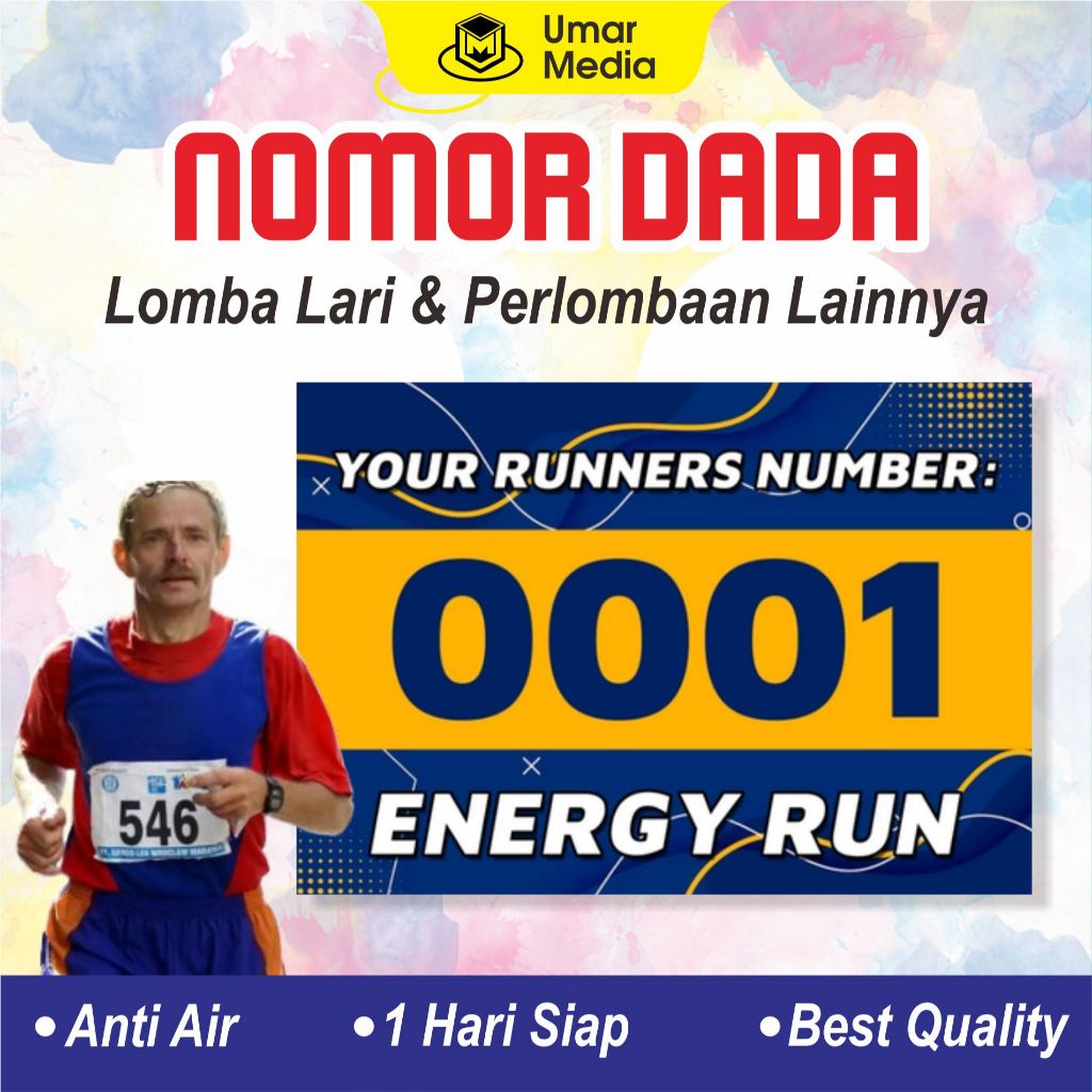 

(15 Pcs) Stiker Nomor Dada Peserta Lomba Perayaan peringatan HUT Kemerdekaan RI BIB Nomor Dada