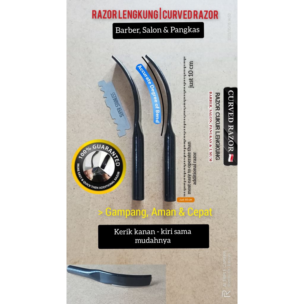 Razor Lengkung Barbershop dan Salon