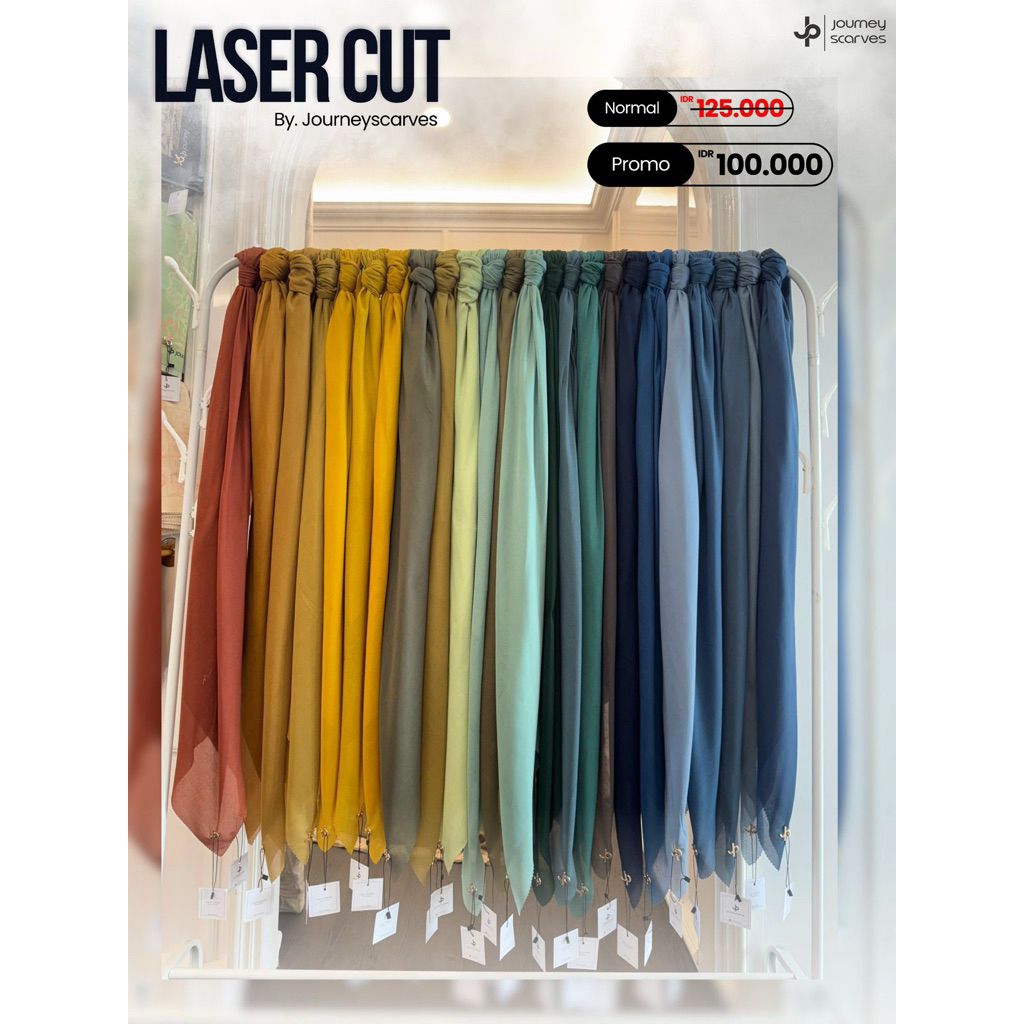 Jilbab journey polos lasercut series plat jp