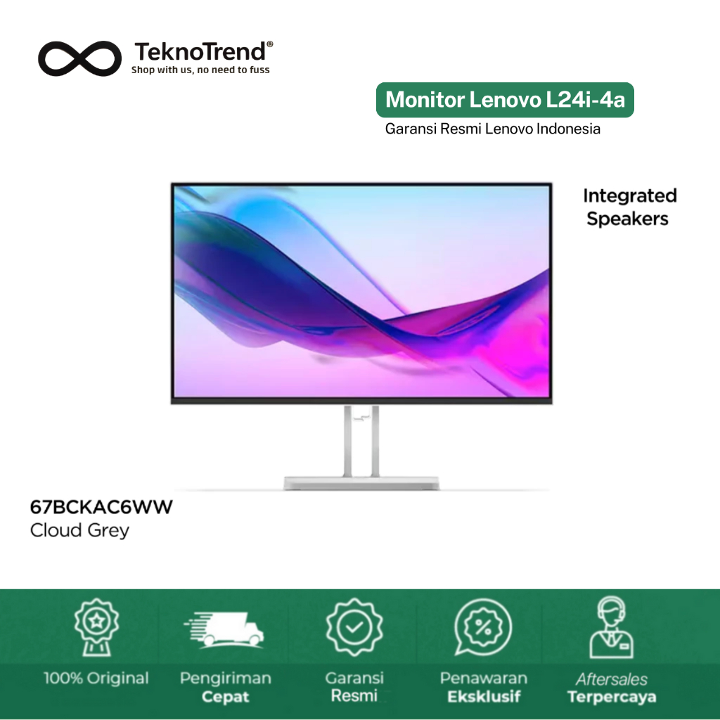 Monitor Lenovo L24i l24i-4A [ 24 Inch FHD IPS -  100Hz - SPEAKER ]