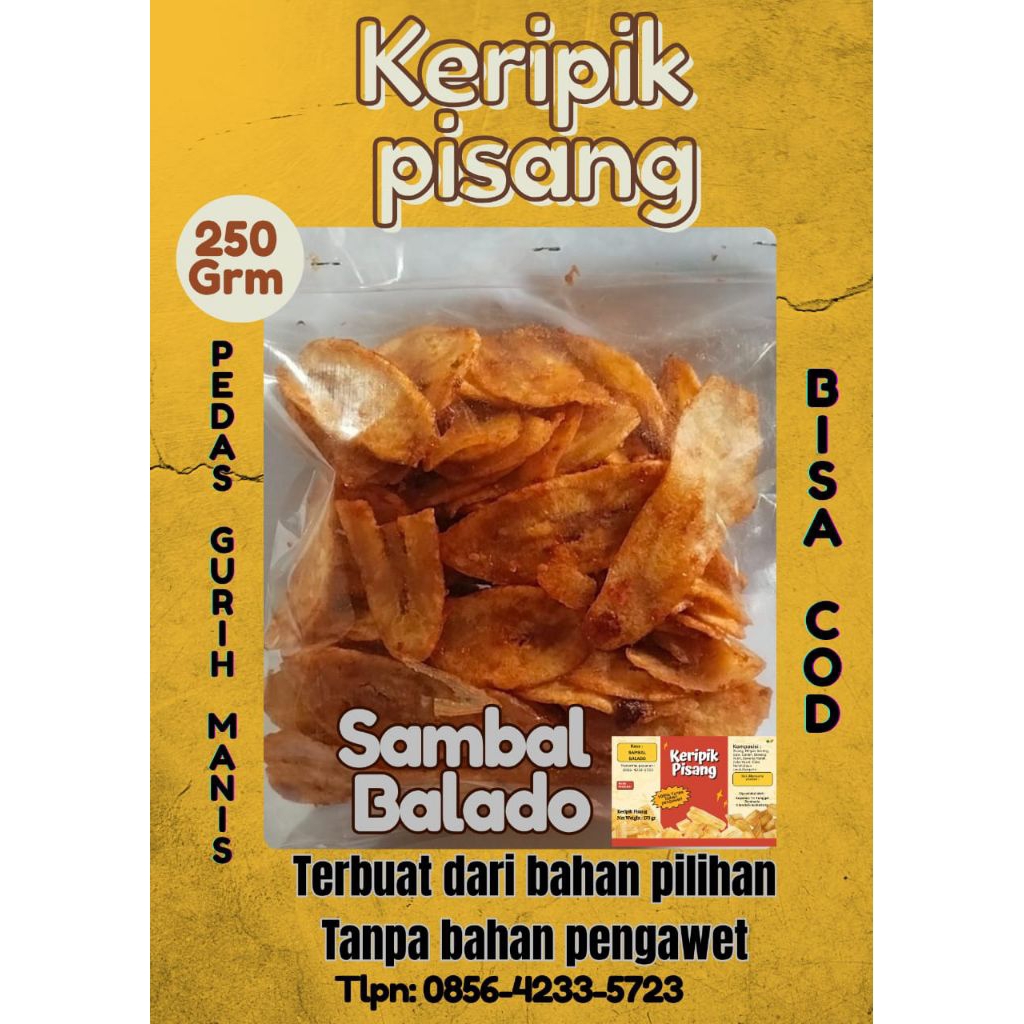 

keripik pisang sambal balado 250 grm