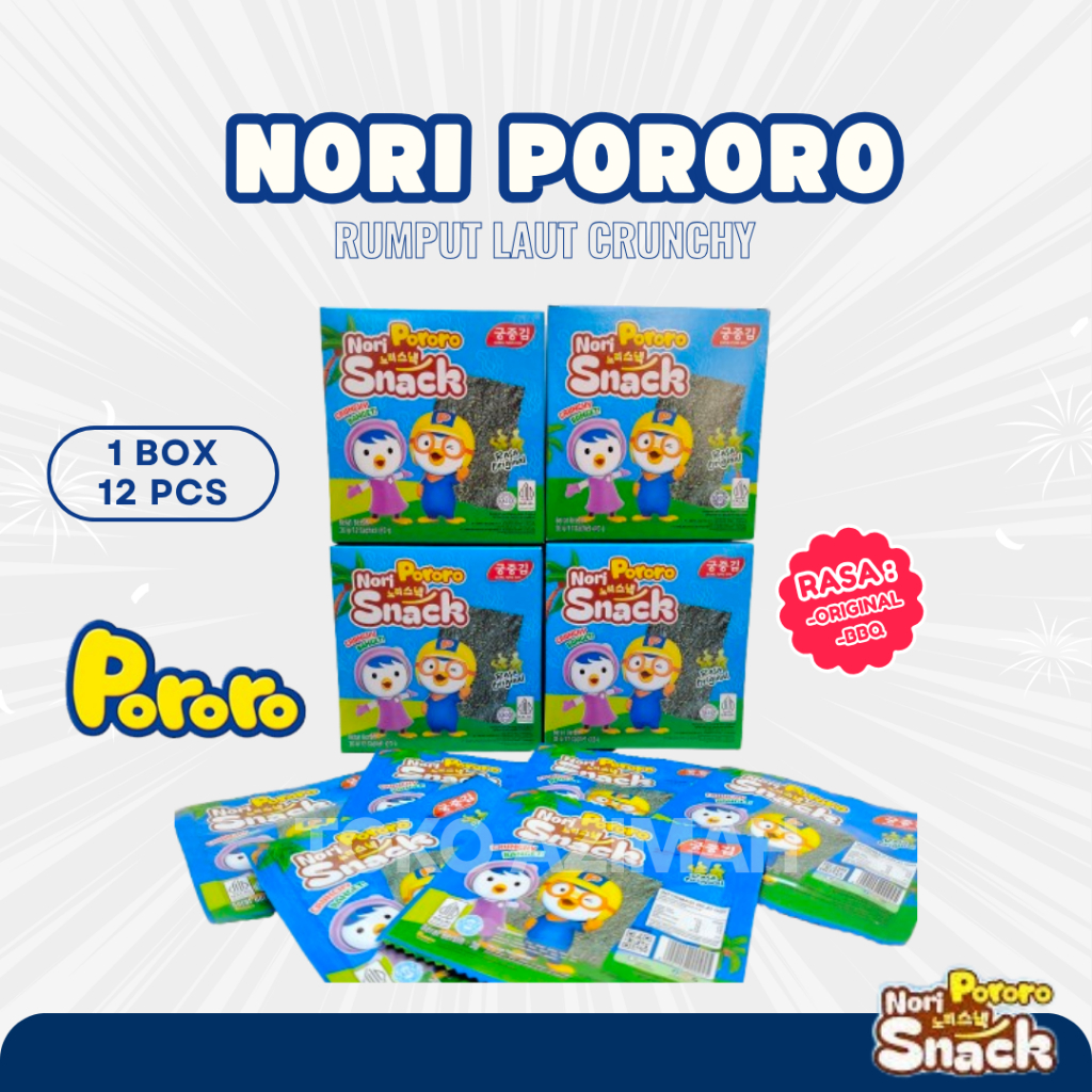 

( 1 BOX ) PORORO NORI SNACK SACHET / PORORO NORI SNACK