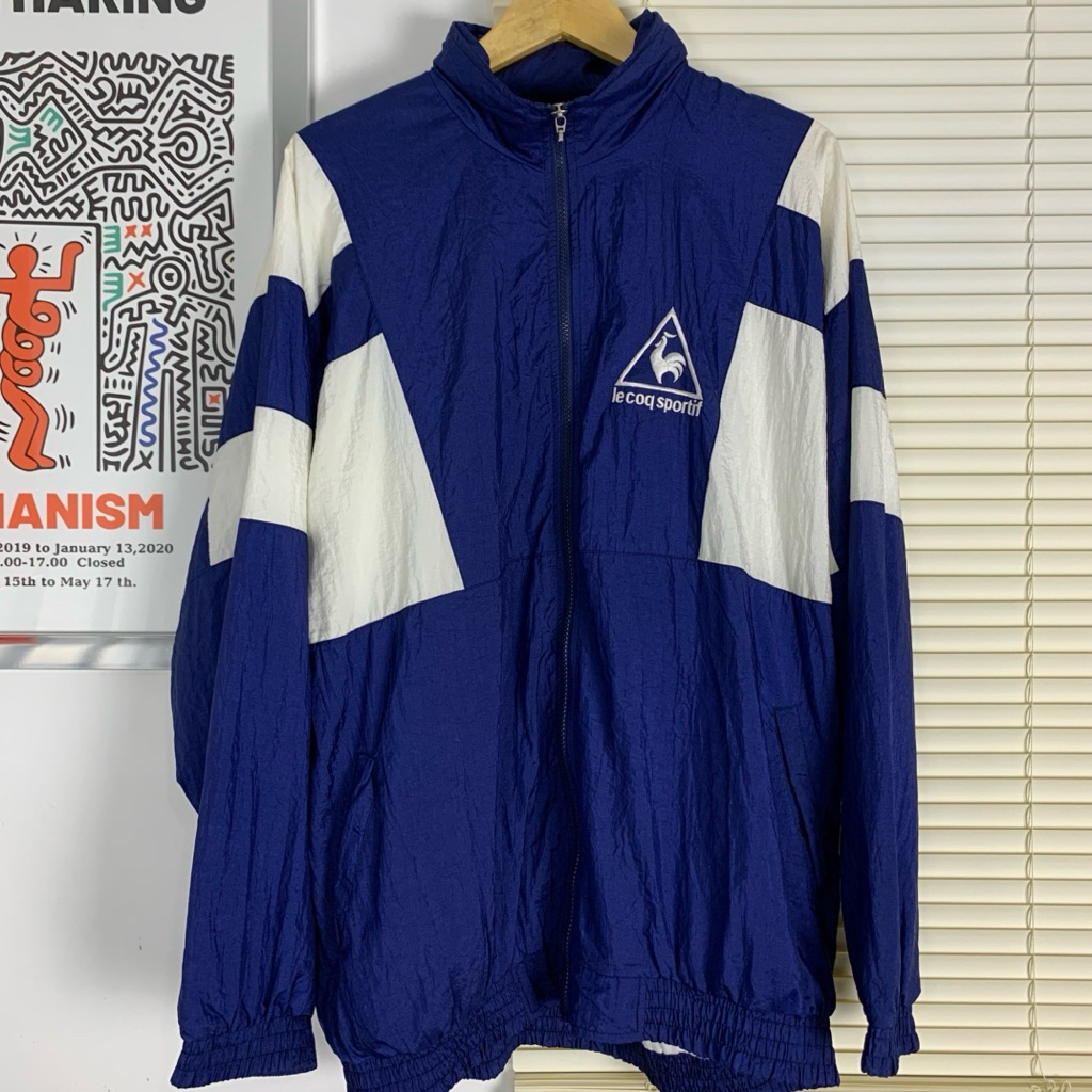 Jaket Vintage Pria Le Coq Sportif Windbreaker Jacket