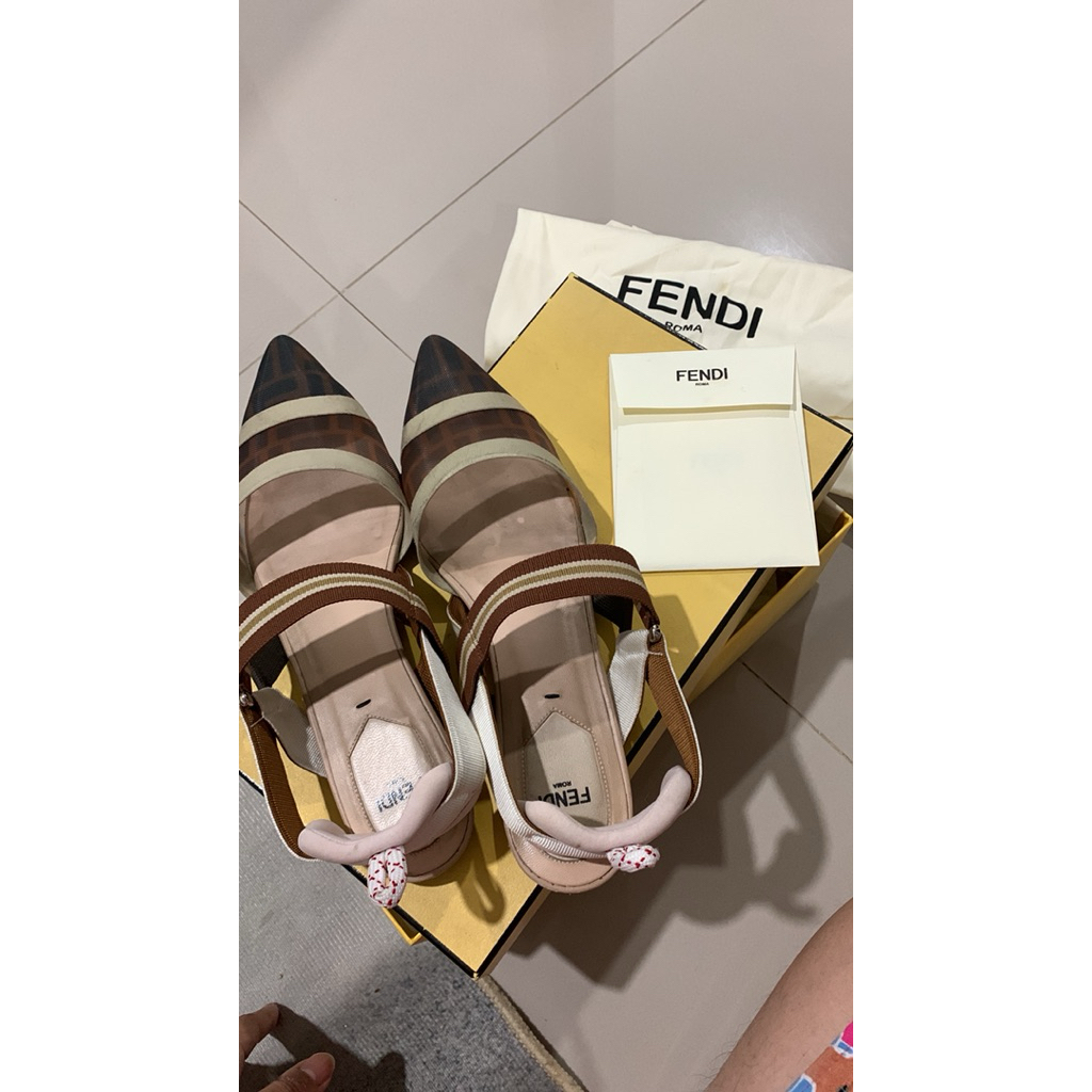 Preloved Fendi Colibri Slingback Pumps size 38,5