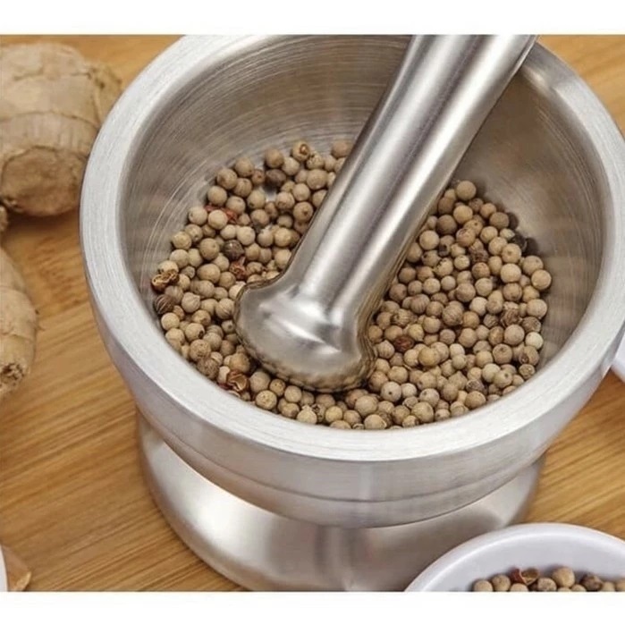 Cobek Stainless/Ulekan 304 Stainless/Mortar Pestle Tumbukan Bumbu Obat Stainless Cobek/Tumbukan