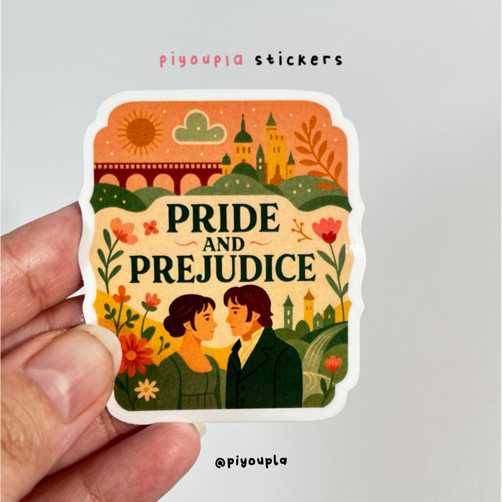 

piyoupla - pride and prejudice die cut vinyl sticker