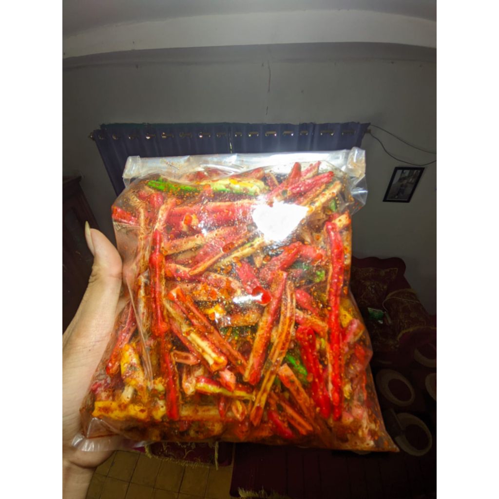 

seblak kerupuk jaat/ beton pedas gurih daun jeruk 250gr