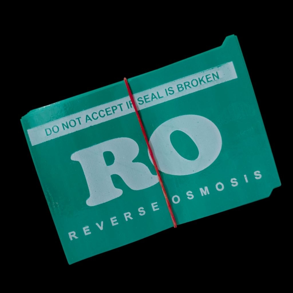 Segel Galon RO 200 Pcs Hijau Daun Tulisan Putih