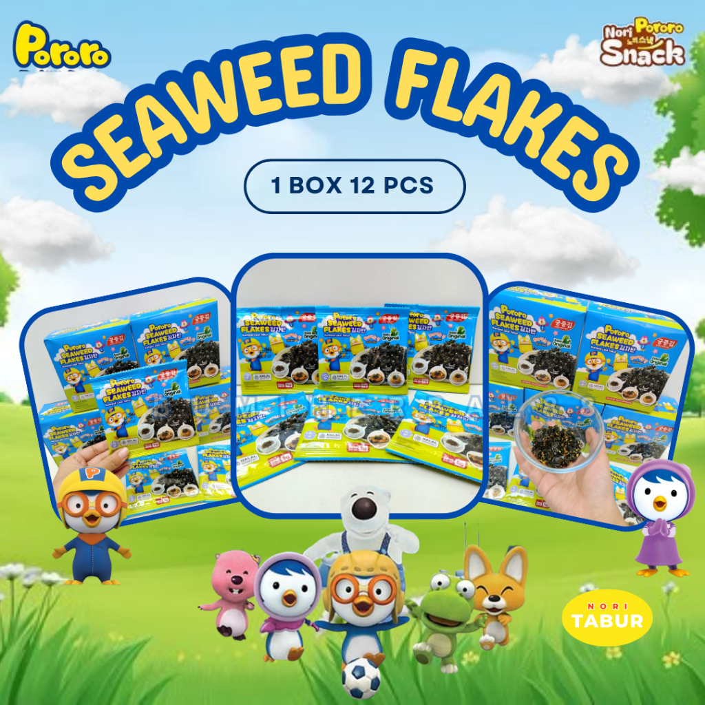 

( 1 BOX ) PORORO SEAWEED FLAKES / RUMPUT LAUT KERING TABUR