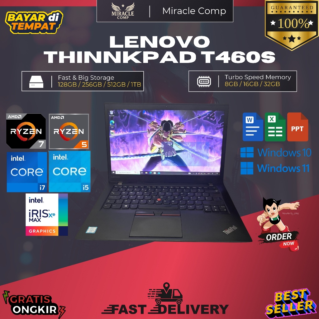 Lenovo Thinkpad T470S / Thinkpad T460S Intel i7 | i5 16GB 512GB 14"