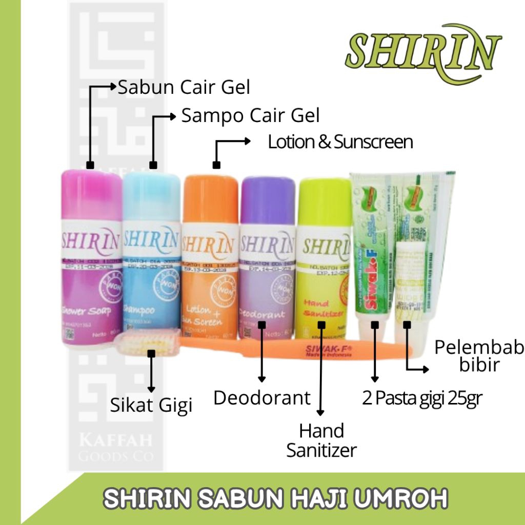 Kaffah ~ Paket Shirin Sabun Haji Umroh ||  Non Parfum Non Alcohol || Perlengkapan Haji Umroh