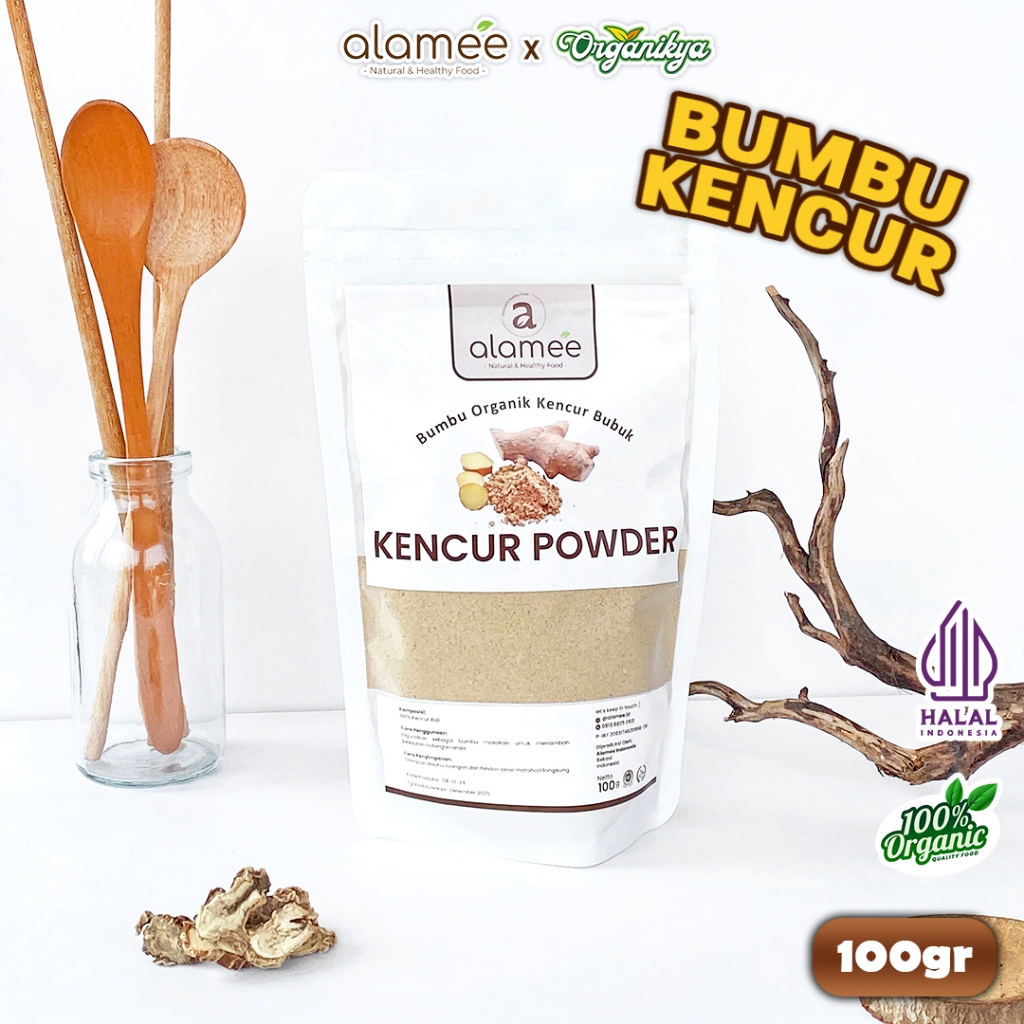 

ALAMEE Kencur Bubuk Bumbu Dapur Organik Murni Asli Tanpa Campuran Powder Spice 100gr organikya